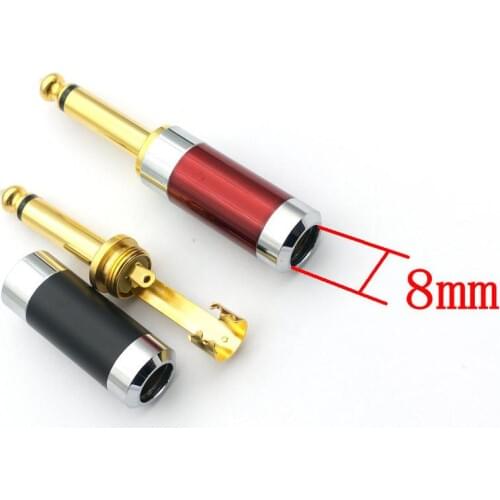 20pcs copper GOLD PLATED 6.35 mm (1/4 in) Jack Male MONO JACK PLUG for soldering