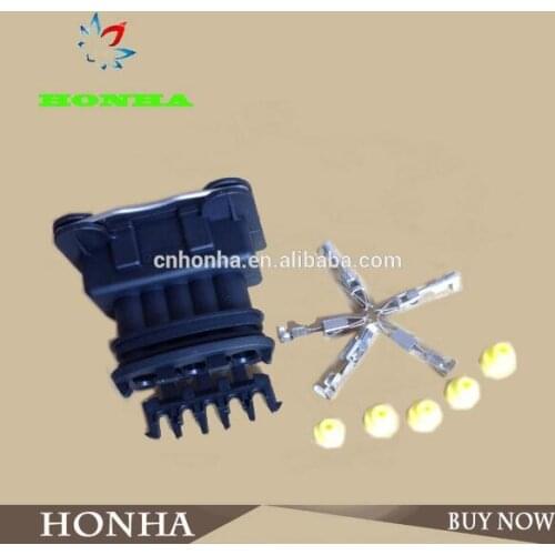 282193-1 Tyco Amp TE equivalent black 5 pin sealed female auto electrical harness connector