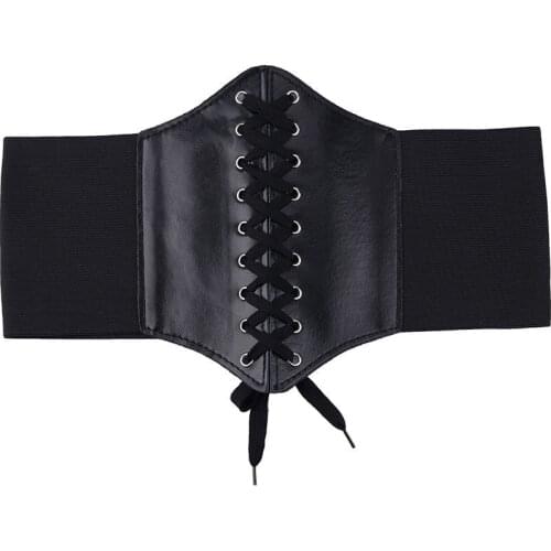 4 colors Wide Women Corset Betls PU Leather Slimming Body Belts Shapewear Belt Underbust Corset Bustiers 2021 New Wide Belt