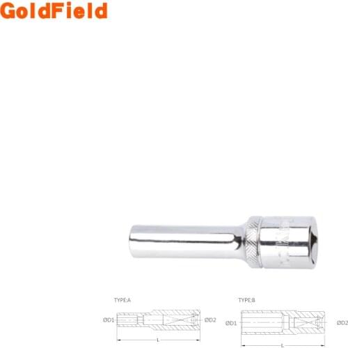 6.3mm 1/4" 6Pt deep socket hexagon Socket Set CRV Hand Tools Socket Hex Repairing Tool type A