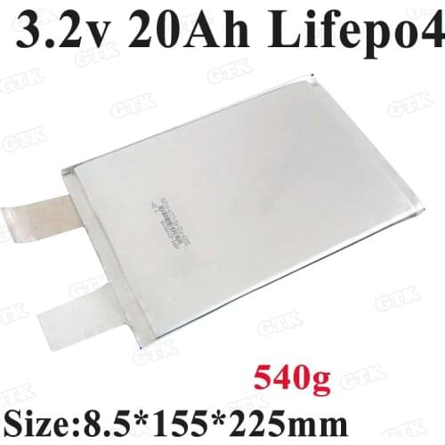 8pcs GTK lifepo4 battery 3.2v 20Ah lifepo4 cell for electric vehicle battery UPS diy 12v 24v battery pack storage energy system