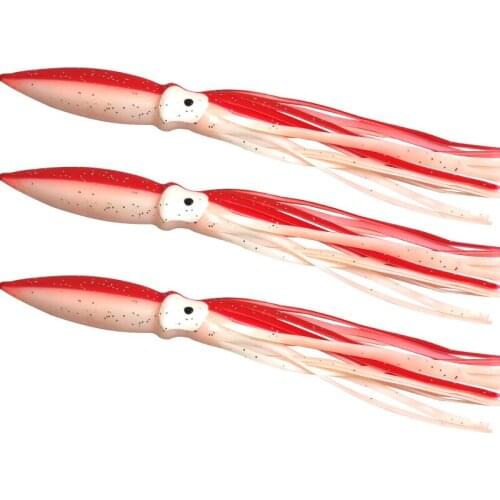 AS 3pcs/lot Squid Skirts 18cm14g Soft Lure pesca Fishing Lure Octopus PVC Rubber Artificial Soft Bait Fishing Trolling Lure