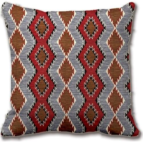 Southwest-Tribal-Geometric-Western # Navajo Print Throw Pillow Decorative Cushion Cover Pillow Case Customize Gift By Lvsure