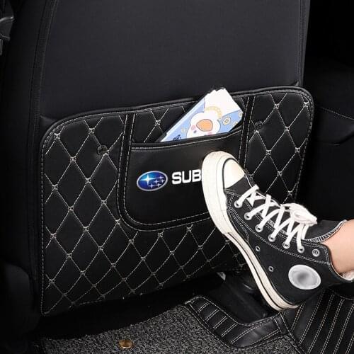Car Seat Back Anti-Child Kick Pad Anti-Dirty Leather Covers Auto Accessories For Subaru Impreza Legacy WRX STI BRZ XV WRC Exiga