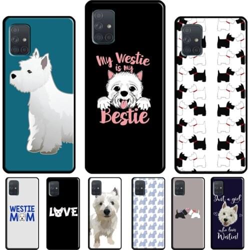 Westie Scottie Scottish Terrier Phone Case For Samsung Galaxy A52 A12 A32 A72 A20e A21S A20S A50 A70 A11 A31 A41 A51 A71