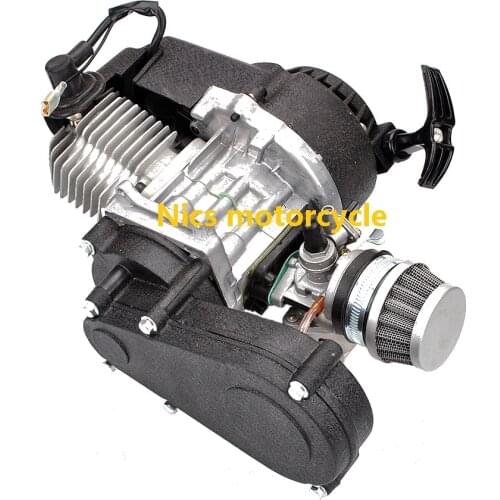 2 Stroke Engine Motor with Gear Box for 47cc 49cc 50cc Mini Pocket Bike Gas G-Scooter ATV Quad Bicycle Dirt Pit Bikes