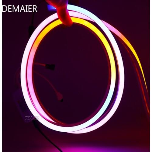 WS2812B Smart 5050 RGB USB Silica Gel Flexible LEDs Neon Lichter Pixel Einzel Flexible rope pipe water density for 1M 2m 3M4M 5m