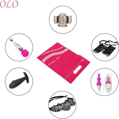 IKOKY Sex Toy Storage Bag Sexy Dildo Hidden Pouch Secret Storage Cover Discreet Storage Bags Vibrator Penis Anal Plug