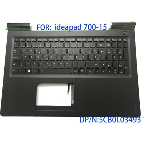 Serbia keyboard is suitable for Lenovo ideapad 700-15 palm pad keyboard, black keyboard with backlight 5cb0l03493, new original