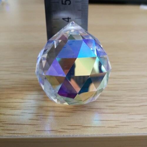 40mm 10 units Crystal Coating AB Crystal Faceted Ball Crystal Chandelier Ball For Shop Display Home decoration