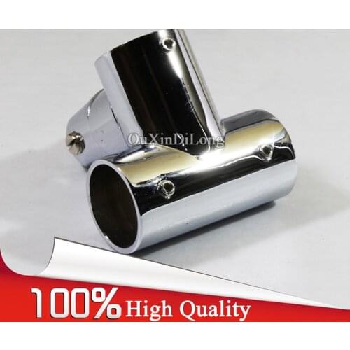HOT 4PCS 304 Stainless Steel + Brass Shower Bathroom Right Angle Tee Pipe Connector Fixed Holder Glass Hanging Clamps Brackets