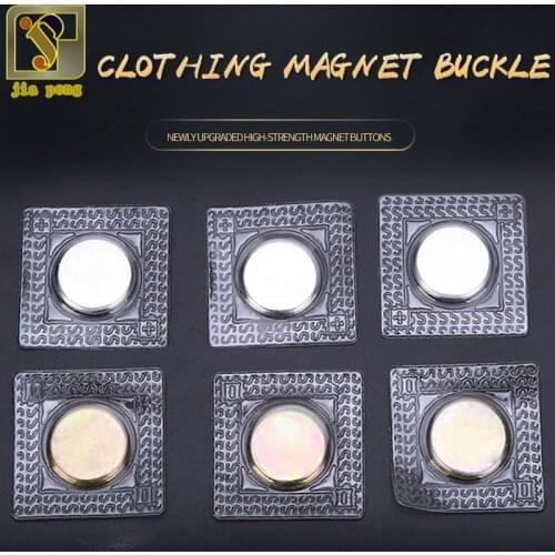 Magnet buckle Button Two pairs (5pcs)per pack DIY Apparel Sewing Fabric sizes customized silver metal 12.5mm-20mm