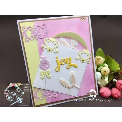 AlinaCraft METAL CUTTING DIES cut 5pc vintage hardware handle topper background edge border Scrapbook paper craft blade punch