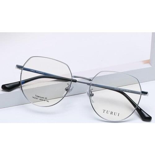 Fashionable β Titanium Glasses Avant-garde Irregular Spectacle Frame High Quality Eyewear Frame Men&Women Comfortable