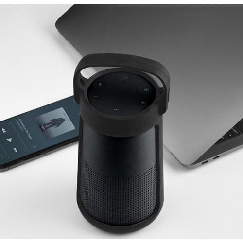 Soft Silicone Case Protective Shell with Carabiner Case Sleeve Compatible with Bos SoundLink Revolve Speaker Sweatproof