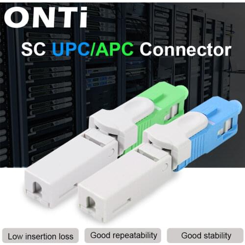 ONTi FTTH SC APC Optical Fiber Quick Connector SC PC FTTH Fiber Optic Fast Connector Embedded Type ESC250D SC Connector