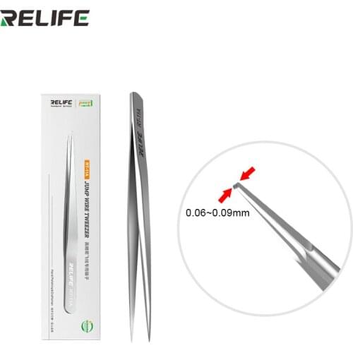 RELIFE RT-11A Tweezers High-Precision Flying Line Jump Wire Special Tweezers Stainless Steel Fixture For Motherboar Repair