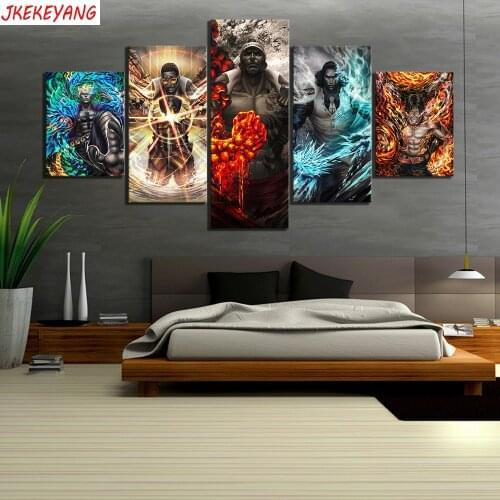 Full Square/Round Drill 5D DIY diamond painting 5pc One Piece Pictures mosaic Diamond Embroidery Wall Arts J2186