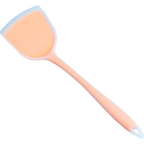 Non-Stick Silicone Flexible Meat Egg Turner High Heat-Resistant Non-Stick Rubber Flexible Kitchen Turner Cooking Baking Spatula
