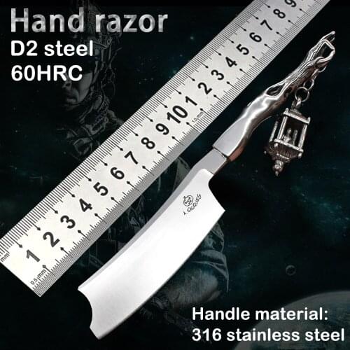 Manual mens razor straight knife outdoor rescue defense survival tool collection razor car multifunctional self-defense knife