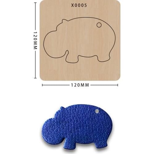 Scrapbook DIY hippo wood die cut moulds handmade crafts Making Decor Supplies Dies Template