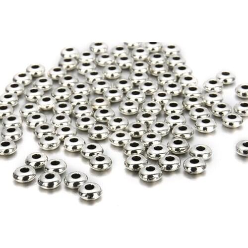 100pcs Stainless steel Spacer beads ball Metal Round Loose beads for Jewelry bracelet making DIY Accessories Findings 100pcs St