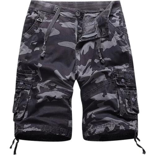 Cargo Shorts Men Cool Camouflage Summer Cotton Casual Men Short Pants Sport Running Clothing Comfortable Camo Men Cargo Shorts