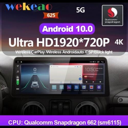 Wekeao Android 10 Car Radio For JEEP Wrangler Multimedia System Navigation Autoradio Dvd Player GPS DSP Wireless Carplay 12.3"
