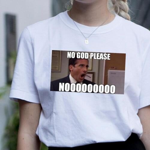 BLINGPAW Funny T-shirt TV Show Memes T-Shirt Unisex Tumblr Grunge Fashion White Tee Female T-shirt Michael Scott Quotes Tshirt