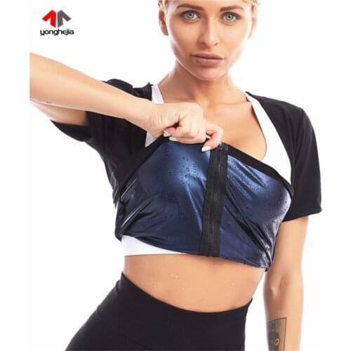 Woman Neoprene Sweat Sauna T-Shirts Womens Sports Vest Body Shaper Sauna Neoprene Sauna Tank Top Woman Sauna Shirt For Women