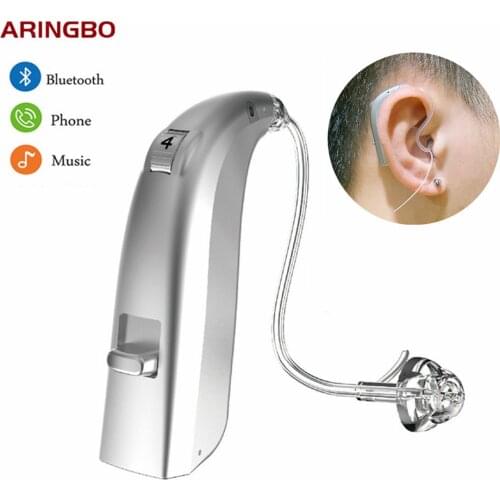 Aringbo 1 Pair 4 Channel With Bluetooth Rechargeable Hearing Aid Mini Hearing Amplifier Ear Sound Amplifier Hearing Aids