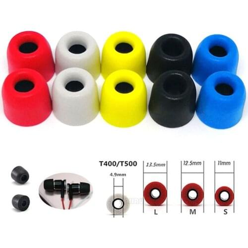 10 pcs/5 pair. ANJIRUIT400 M 12.5mm 4.9mm Caliber Ear Pads/cap memory foam eartips for in ear Headphones tips Sponge Ear cotton