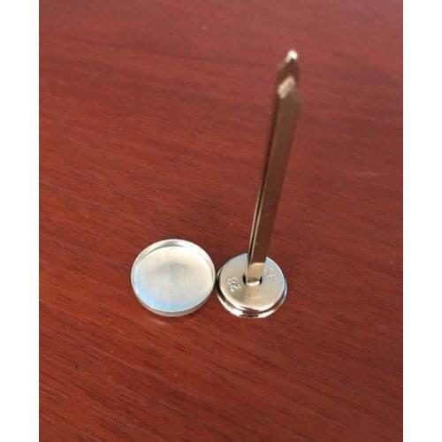 500PCS/LOT) 16MM 28L Silver Aluminum Metal Shank Prong Buttons For Upholstery Decorations