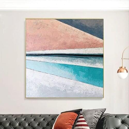 Abstract Geometric painting handmade Wall Art Canvas Oil Painting for Living Room Bedroom Decorative wall Pictures Home Decor