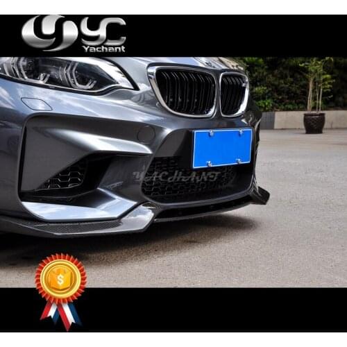 Car-Styling NEW Arrival Carbon Fiber Front Bumper Lip Fit For 2014-2017 F22 2 Series F87 M2 VRS VRS AERO Style Front Lip