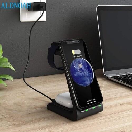 15W Wireless Charger Stand For iPhone 13 12 11 XS XR X 8 Apple Watch 3 In 1 Qi Fast Charging Dock Station for Airpods Pro iWatch