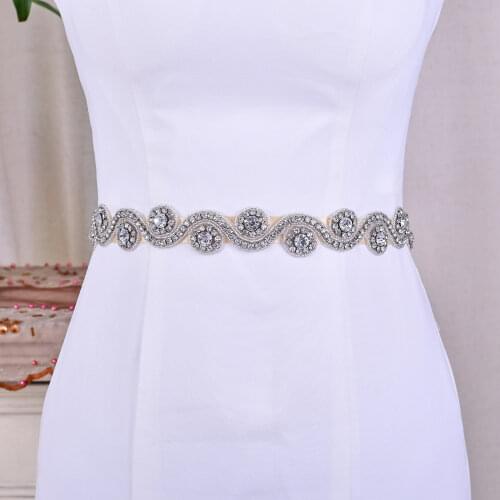 TRiXY S10 Stunning Diamond belts for Women Belt Marriage Bridal Belts Crystal Rhinestone Bridal Sash Wedding Belt Accessories