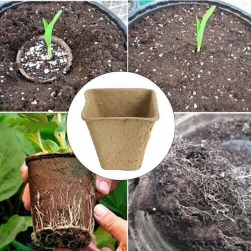 50pcs 6/8cm Plant Grow Pot Paper Nursery Cup Starters Garden Flower Pots Herb Vegs Kit Biodegradable Home Gardening Tools