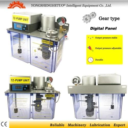 CE Electric lubrication oil pump gear lubricator CNC machine lubricating unit pressure relief valve 4L 110V TZ2231-400X
