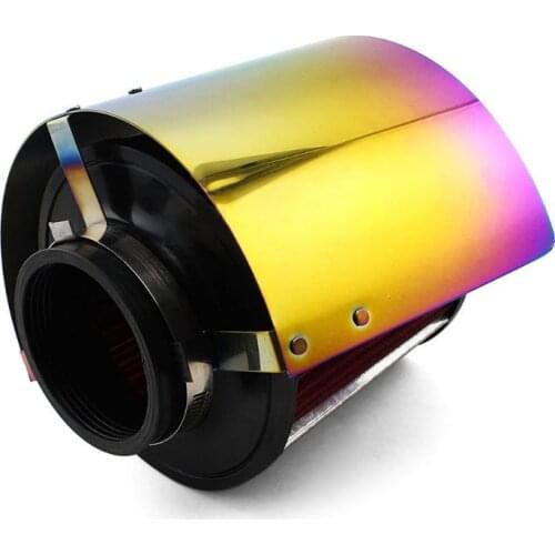 Racing Car Cold Air Intake Cone Air Filter Cover Heat Shield For 2.5-3.5'' Neck E7CA