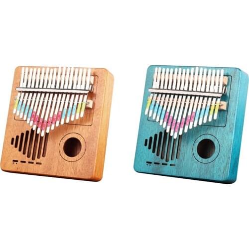 Kalimba 17 Keys Thumb Piano with Flannelette Bags Tutorial Books Tuning Hammers for Kids Adult Beginners Professional