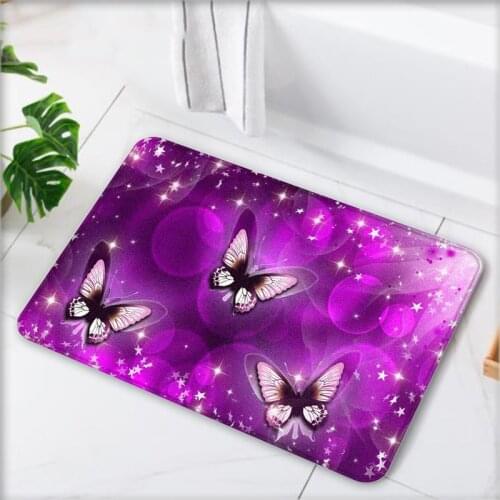 Kitchen Mat Entrance Doormat 3D Flower Pattern Home Floor Mat Bedroom Decoration Hallway Long Carpet Bathroom Butterfly Rug