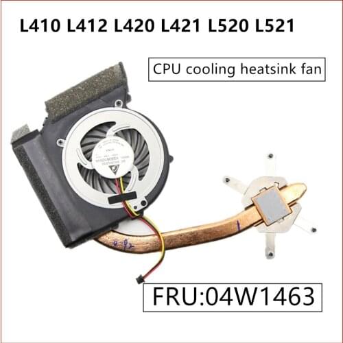 For Lenovo Thinkpad L410 L412 L420 L421 L520 L521 CPU Cooling Fan Heatsink Assembly Radiator Cooler FRU 04W1463