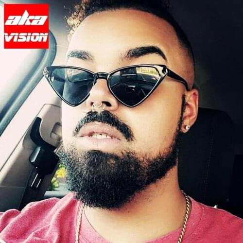 AKA VISION 2021 Small Cat Eye Sunglasses Men Luxury Brand Designer Black Glasses Classic Retro Candy Colors Outdoor Eyewear