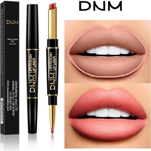 Hot Matte Lip Liner Pencil 2 IN 1 Lipstick Contour Lip Tint Waterproof Sexy Red Lasting Moisturizer Lipliner Cosmetics TSLM1