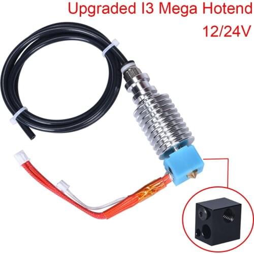 Upgrade I3 Mega Hotend V5 Hotend Kit 3D Printer Parts E3D Bowden Extruder V5 Silicone Sock 12/24V For Anycubic I3 Mega/Chiron