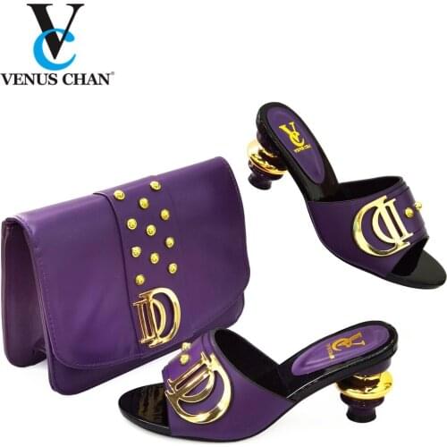 New Arrival Italian Shoes with Matching Bags for Wedding Italy Nigerian Women Wedding Shoe and Bag Set Decorated with Rhinestone