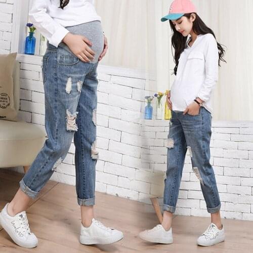 Maternity Clothing Jeans Pants For Pregnant Women Clothes Nursing Trousers Pregnancy Overalls Denim Long Prop Belly Legging New