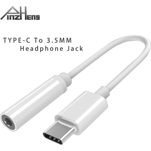 PINZHENG Type-C To 3.5mm Adapter For Samsung Xiaomi Huawei Oneplus Earphone Type C To 3.5 Jack Earphone Audio Cable Headphones