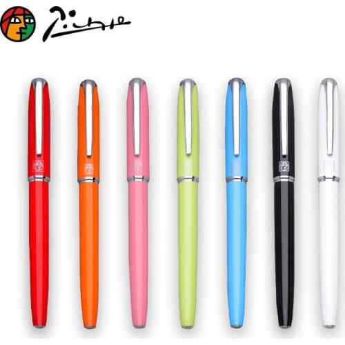 Picasso 916 Pimio brand metal Silver Trim Rollerball Pen elegante signature ball point ink pen Stationery Office Supplies